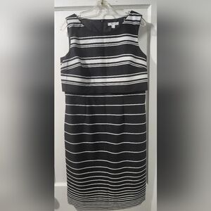 Chic Black and White Strapless Dress